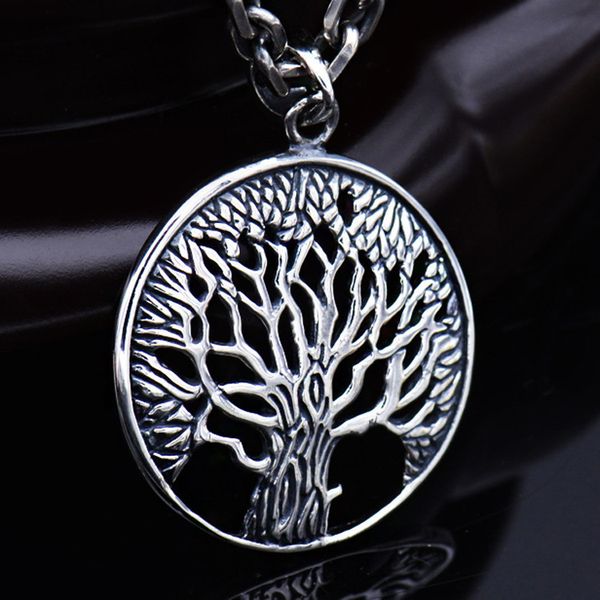 

s925 thai sier tree of life pendant fashion men's jewelry necklace pendant lovers, Silver