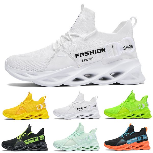 

summer non-brand men women running shoes black white green volt yellow orange breathable mens fashion trainers outdoor sports sneakers