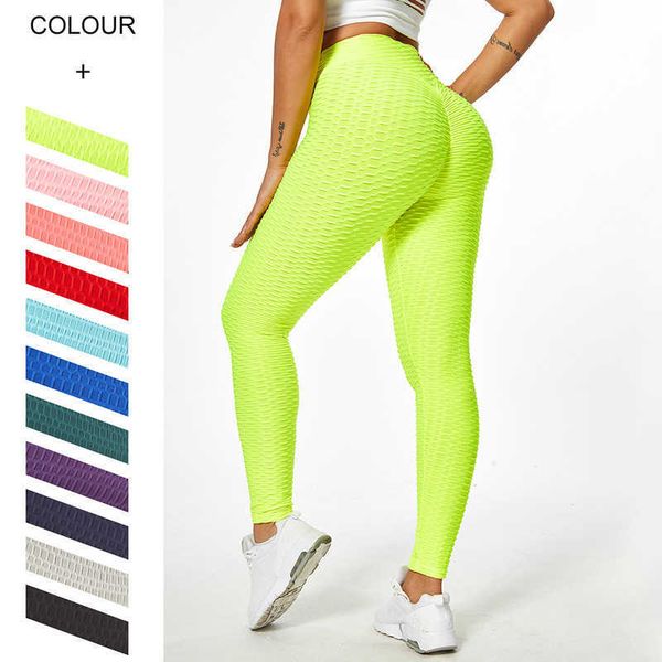 

thickened jacquard fitness suit large peach hip high waist bubble yoga pants, Black;white