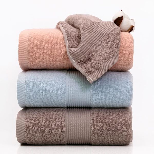 

towel cotton plain color couple bath 320g household blue bathroom 70*134cm el