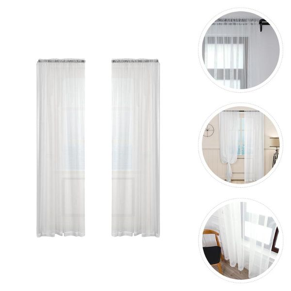 

curtain & drapes 2 pcs gauze window voile curtains sheer