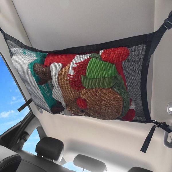 

car organizer suv ceiling cargo net pocket roof long trip storage bag tent putting quilt childrens toy sundries interior accessories
