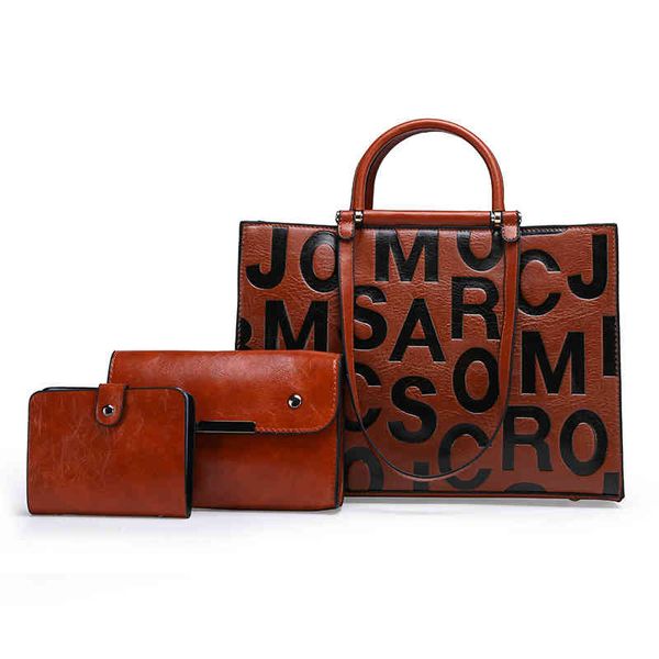 

new large capacity child mother multi piece set fashion women's bag popular letter embossed single shoulder bag messenger handbag handb