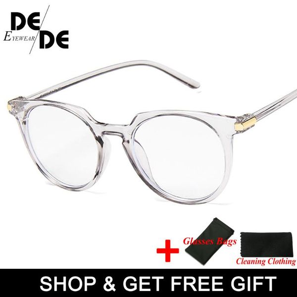 

fashion sunglasses frames eyeglasses frame retro anti-blu-ray round wild literary computer glasses simple woman, Black