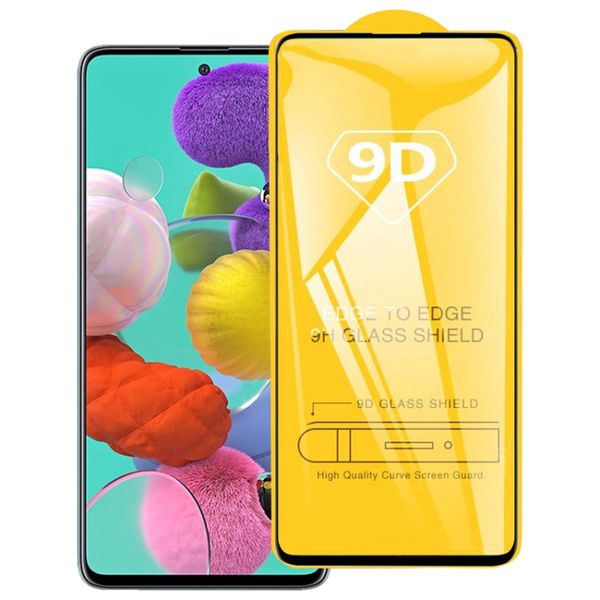 9D Full Cover Gehärtetes Glas Displayschutzfolie für Samsung Galaxy S21 Note 10 A10 A20 A30 A40 A50 A60 A70 A80 M40 M30 M20 M10