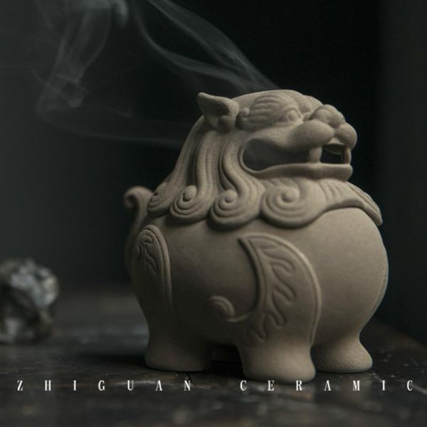 

fragrance lamps chinese ceramics incense burner living room vaporizer smoke fountain indoor bruleur encens home decor db60xx