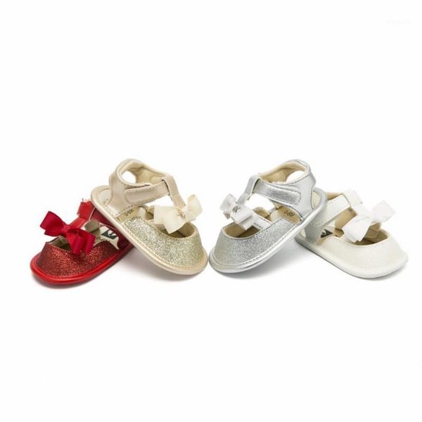 

first walkers summer shiny baby shoes with bowknot breathable toddler non-slip walker