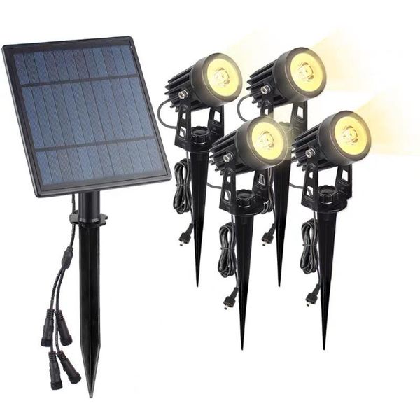 

solar garden light ip65 waterproof lamp spotlight outdoors landscape for outdoor lawn warm lamps