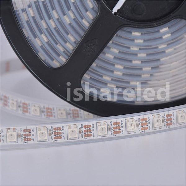 

1/2/3/4/5m 5v sk6812 60leds/m white 60 leds/m black smd rgb dream addressable color pixel led ip67 strip light strips