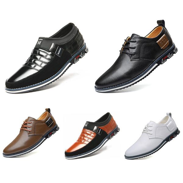 Homens sapatos de couro cor preto marrom azul branco laranja comforable mens tendências casuais tênis tamanho 39-45