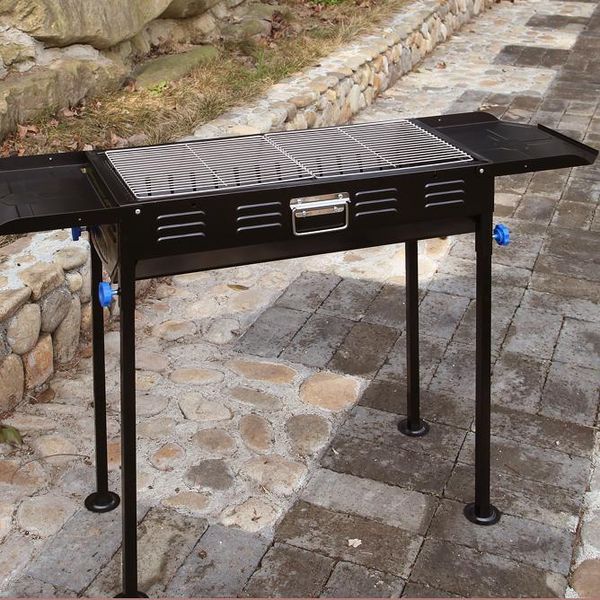 

tools & accessories outdoor collapsible bbq grill stainless steel reusable housse burner portable metal mesh churrasco camping accesorios dk