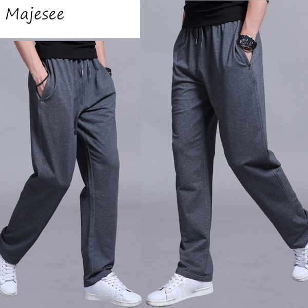 

pants men thicker plus velvet large size straight loose pockets leisure pant mens trendy soft simple trousers chic, Black