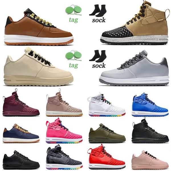 

wholesale womens fashion lunar 1 duckboot running shoes linen pink multi-color obsidian summit white particle pink blue gold mens sneakers s