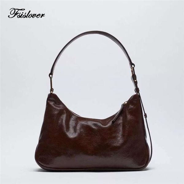 

women small baguette handbags soft pu leather ladies armpit shoulder bags vintage simple girls clutch purse tote cross body
