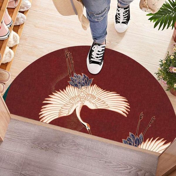 

carpets chinese style semicircular door mats home bedroom entrance carpet bathroom water absorption floor non-slip
