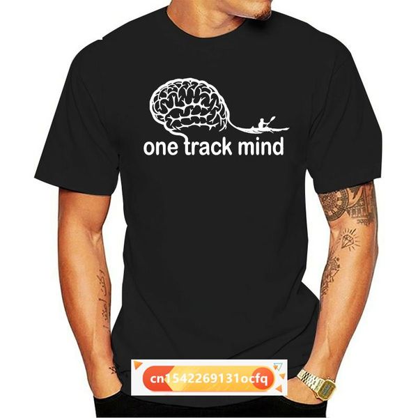 

men's t-shirts 2021 summer tee shirt one track mind rowing t-shirt canoe kayak watersports funny birthday gift custom, White;black