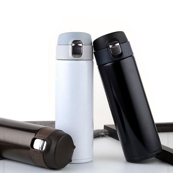 

450mlcreative gift fashion portable sports straight-body water cup 304 stainless steel double-layer vacuum bounce mug customized bottles