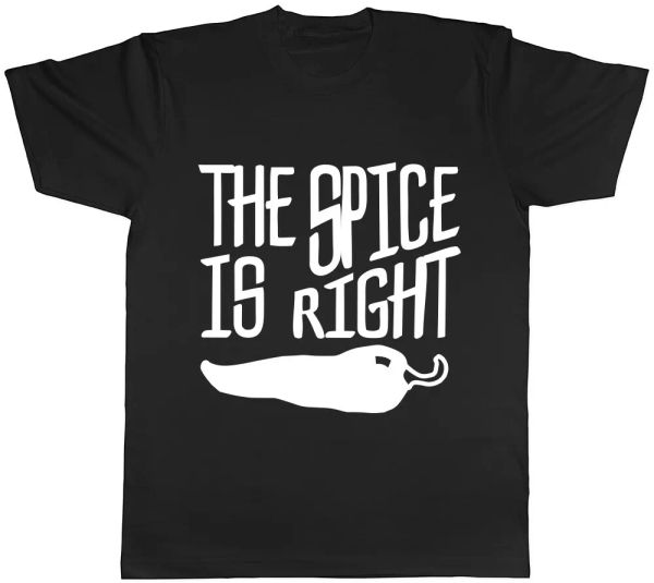 

the spice is right funny mens womens ladies tee t shirt, White;black
