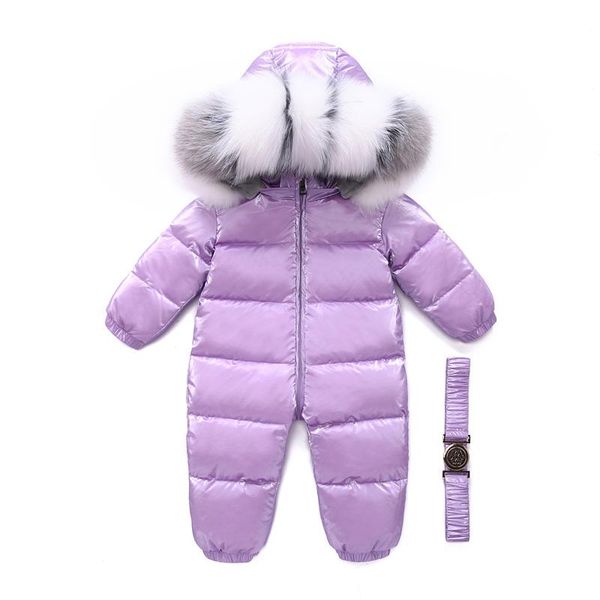 

down coat kids winter duck jumpsuit -30 degree russian baby boy outerwear thicken jacket waterproof snowsuit romper toddler girl, Blue;gray