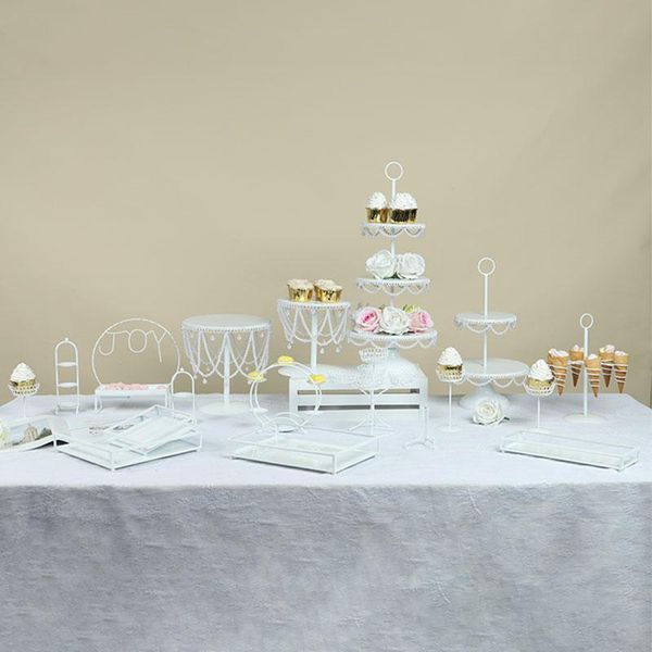 

other bakeware white pearl crystal cake stands set for wedding party table decor kids birthday cupcake dessert donuts display