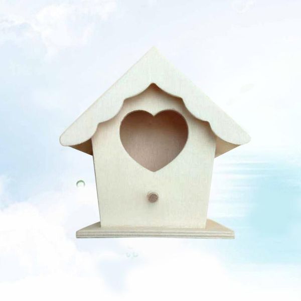 

wood bird's nest hanging drop scale decor for home store garden (wood color) bird cages