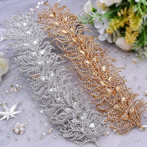 

hair clips & barrettes ueen hp386 wedding band luxury handmade rhinestone pieces jewelry accessories gift headpieces, Golden;silver