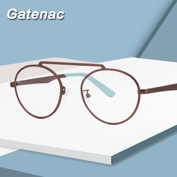 

fashion sunglasses frames 2021 retro double beam glasses women alloy frame man oval luxury optical myopia prescription large, Black