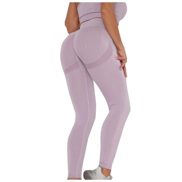 

women's pure color hip-lifting sports fitness running high-waist pants athletic trousers female sport femme leggings, Black