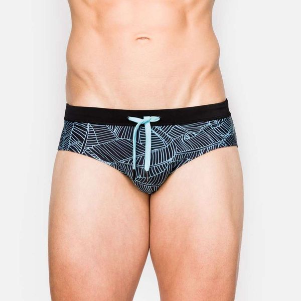 

the bikini uxh men's triangle swimming trunks, White;black