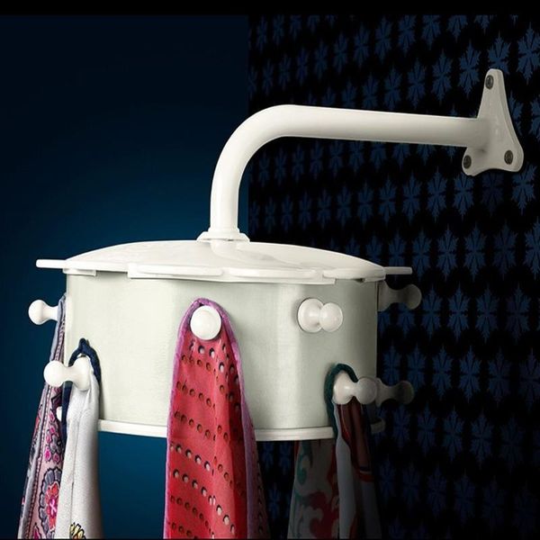 

hangers & racks magnetic scarf shawl belt tie jewelry hanger plastic round - white pink cream