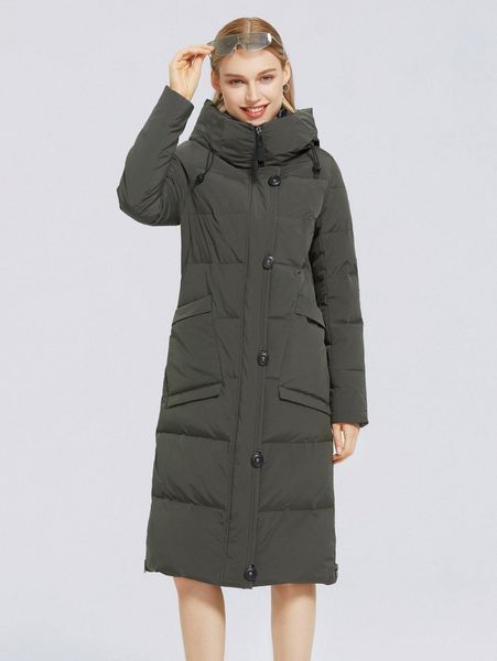 

miegofce patch pocket tape detail hooded puffer winter coat u3mg#, Black