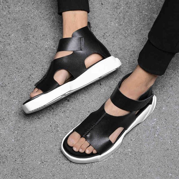 

sandals roman summer style outdoor non-slip breathable fashion trend black beach shoes casual sandal n51g