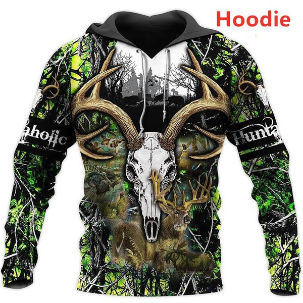 

men's hoodies & sweatshirts 2021men's hunting camouflage hoodie 3d overall printing and women's pullover retro casual zipper, Black