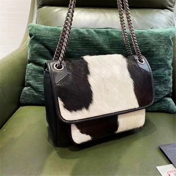 

women fashion chains messenger bag luxury designers bags genuine leather letter pattern ladies shoulder handbags good quality all match eleg