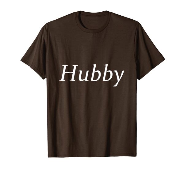 

mens "hubby" affectionate t-shirt for great husbands, White;black