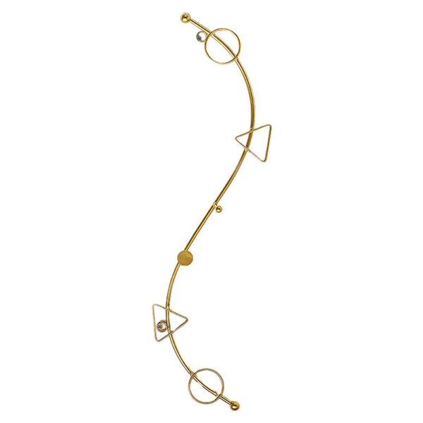 

hooks & rails 1pc simple clothing hook practical wall nordic style iron (golden)