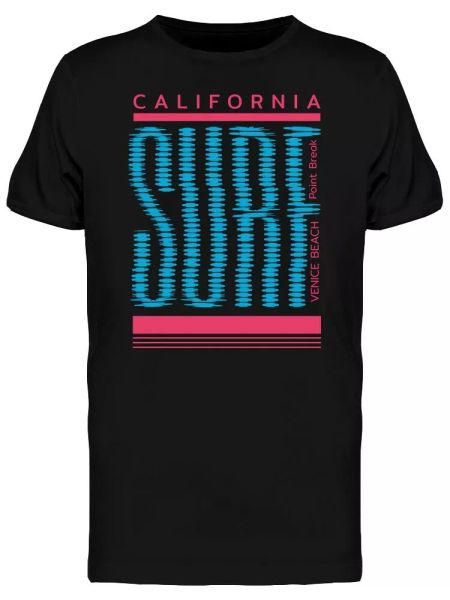 

california surf lettering men's tee -image by shutterstock, White;black