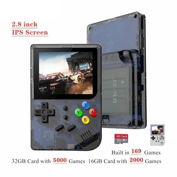 

2.8 inch pocket retro portable mini handheld game players family built in 169 video console support tf card
