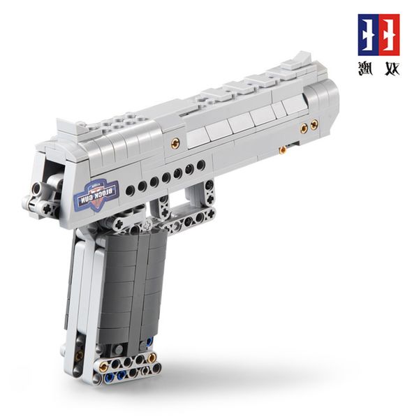 

assembled toys double c81007 desert hawk pistol compatible with lego fired building block gun eating chicken assembled toys