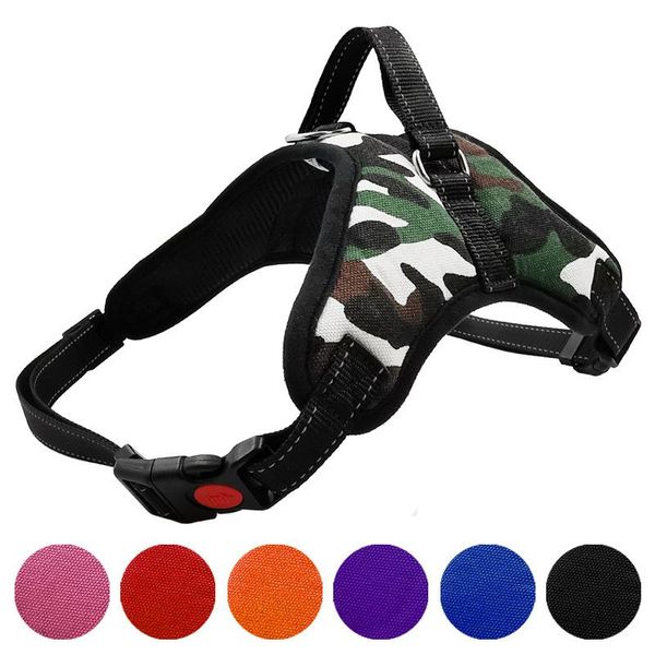 

dog collars & leashes harness no pull explosion-proof pet chest breathable adjustable for vest patch outdoor walking supplies