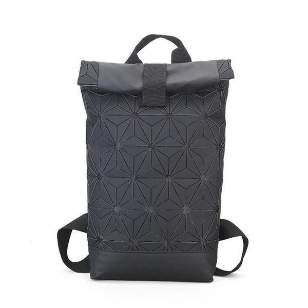 

backpack luminous backpacks folding portable fashion women men daily bags 2021 geometric joint rucksack girls school bag