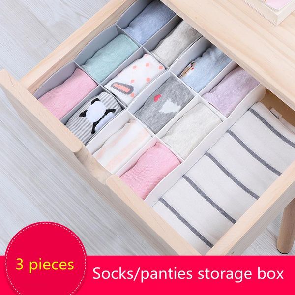 

storage drawers 3pcs/set underwear bra organizer box 3 colors drawer closet organizers boxes for scarfs socks multi size