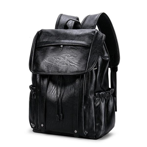 

backpack fashion men's college style korean version of the retro casual middle school student bag