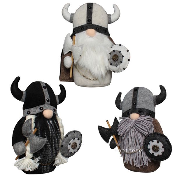 Articoli per feste In piedi senza volto anziani Peluche Bambola ornamento Cavaliere nano Vichingo Gladiatore bambole decorazione della finestra oggetti di scena ornamentiZC714