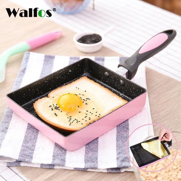

pans walfos frying pan tamagoyaki omelette black non-stick fry egg pancake kitchen pot use for gas cooker