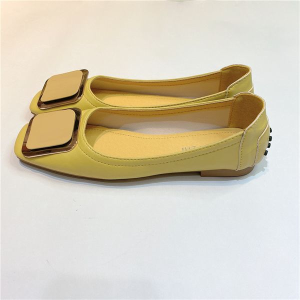 

horse buckle leather thick heels lefu one pedal autumn and winter new two wear lazy shoes single shoe flat bottomed womens, Black