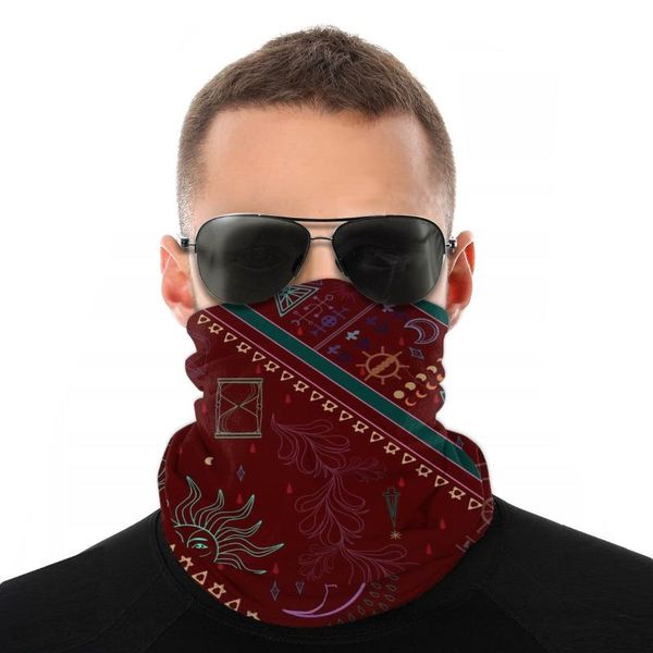

scarves pyramid scarf half face mask halloween tube tubular bandanas protective headband outdoor camping, Blue;gray
