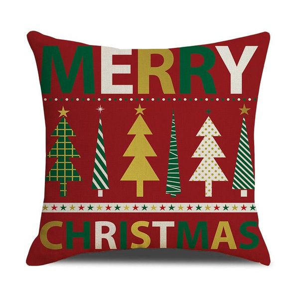 

cushion/decorative pillow 45x45cm merry christmas pillowcase linen throw cushion cover printing case bedroom office decor
