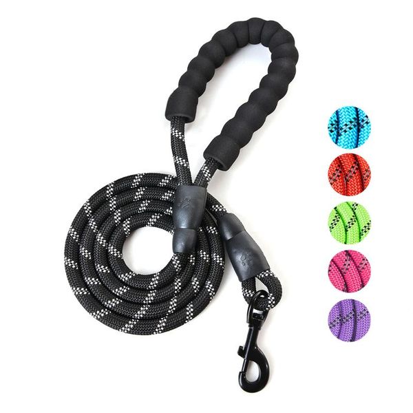 

round rope hand holding pet supplies traction belt reflective nylon medium large dog collars & leashes