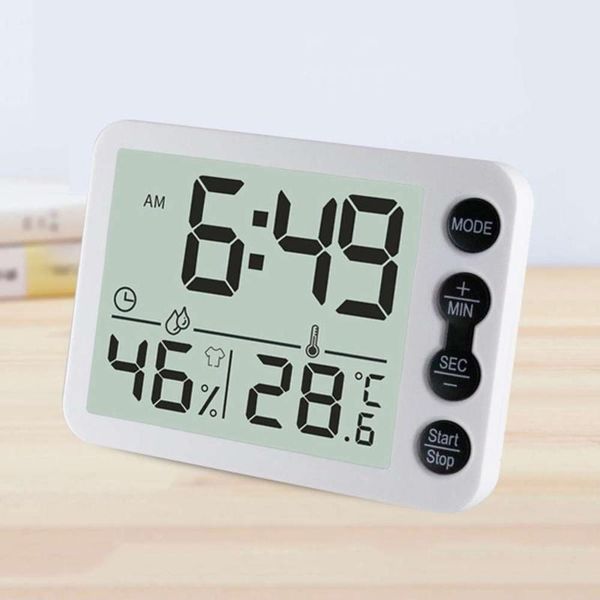 

wall clocks multifunction indoor digital hygrometer alarm clock large lcd screen